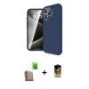 MARSİLYAN™- iPhone 16 Pro Kılıf Eksen Form Prime - Siyah Buffer Cam Ekran Koruyucu + Raze Metal Kamera Lens - CLTM