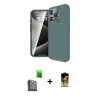 MARSİLYAN™- iPhone 16 Pro Kılıf Eksen Form Prime - Siyah Buffer Cam Ekran Koruyucu + Raze Metal Kamera Lens - SH