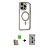 MARSİLYAN™- iPhone 16 Pro Kılıf Eksen Klasik Koleksiyonu - Siyah Bilvis 3D Mat Cam Ekran Koruyucu + Raze Metal Kamera Lens - CLTM