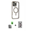 MARSİLYAN™- iPhone 16 Pro Kılıf Eksen Klasik Koleksiyonu - Siyah Bilvis 3D Mat Cam Ekran Koruyucu + Raze Metal Kamera Lens - SH