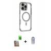 MARSİLYAN™- iPhone 16 Pro Kılıf Eksen Klasik Koleksiyonu - Siyah Joko Magic 5D Cam + Raze Metal Kamera Lens - CLTM