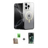 MARSİLYAN™- iPhone 16 Pro Kılıf Eksen Minimal Özel Seri - Siyah 360 Mat Full Body Arka Koruyucu + Raze Metal Kamera Lens - CLTM