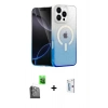 MARSİLYAN™- iPhone 16 Pro Kılıf Eksen Minimal Özel Seri - Siyah Bilvis 0.18mm Plus Cam Ekran Koruyucu + Raze Metal Kamera Lens - SH