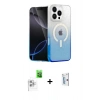 MARSİLYAN™- iPhone 16 Pro Kılıf Eksen Minimal Özel Seri - Siyah Bilvis 0.18mm Plus Cam Ekran Koruyucu + Raze Metal Kamera Lens - BZ