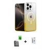 MARSİLYAN™- iPhone 16 Pro Kılıf Eksen Minimal Özel Seri - Siyah Bilvis 0.18mm Plus Cam Ekran Koruyucu + Raze Metal Kamera Lens - SH