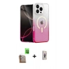MARSİLYAN™- iPhone 16 Pro Kılıf Eksen Minimal Özel Seri - Siyah Bilvis 3D Cam Ekran Koruyucu + Raze Metal Kamera Lens - CLTM