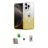 MARSİLYAN™- iPhone 16 Pro Kılıf Eksen Minimal Özel Seri - Siyah Bilvis 3D Cam Ekran Koruyucu + Raze Metal Kamera Lens - CLTM