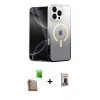 MARSİLYAN™- iPhone 16 Pro Kılıf Eksen Minimal Özel Seri - Siyah Bilvis Hayalet Cam Ekran Koruyucu + Raze Metal Kamera Lens - CLTM