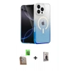 MARSİLYAN™- iPhone 16 Pro Kılıf Eksen Minimal Özel Seri - Siyah Bilvis Hayalet Cam Ekran Koruyucu + Raze Metal Kamera Lens - CLTM