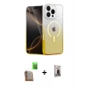MARSİLYAN™- iPhone 16 Pro Kılıf Eksen Minimal Özel Seri - Siyah Bilvis Hayalet Cam Ekran Koruyucu + Raze Metal Kamera Lens - CLTM