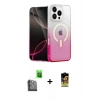 MARSİLYAN™- iPhone 16 Pro Kılıf Eksen Minimal Özel Seri - Siyah Buffer Cam Ekran Koruyucu + Raze Metal Kamera Lens - SH