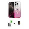 MARSİLYAN™- iPhone 16 Pro Kılıf Eksen Minimal Özel Seri - Siyah Buffer Hayalet Cam Ekran Koruyucu + Raze Metal Kamera Lens - SH