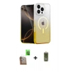 MARSİLYAN™- iPhone 16 Pro Kılıf Eksen Minimal Özel Seri - Siyah Joko Magic 5D Hayalet Cam + Raze Metal Kamera Lens - CLTM
