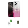 MARSİLYAN™- iPhone 16 Pro Kılıf Eksen Minimal Özel Seri - Siyah Joko Magic 5D Hayalet Cam + Raze Metal Kamera Lens - BZ