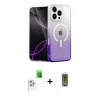 MARSİLYAN™- iPhone 16 Pro Kılıf Eksen Minimal Özel Seri - Siyah Joko Magic 5D Hayalet Cam + Raze Metal Kamera Lens - BZ