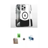 MARSİLYAN™- iPhone 16 Pro Kılıf İz Asil Prime - Siyah 3D Antistatik Seramik Nano Ekran Koruyucu + Raze Metal Kamera Lens - CLTM