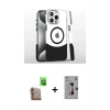 MARSİLYAN™- iPhone 16 Pro Kılıf İz Asil Prime - Siyah Bilvis 3D Mat Cam Ekran Koruyucu + Raze Metal Kamera Lens - CLTM