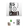 MARSİLYAN™- iPhone 16 Pro Kılıf İz Asil Prime - Siyah Bilvis 3D Mat Cam Ekran Koruyucu + Raze Metal Kamera Lens - CLTM