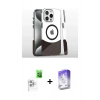 MARSİLYAN™- iPhone 16 Pro Kılıf İz Asil Prime - Siyah Bilvis 5in1 3D Magic Cam Ekran Koruyucu + Raze Metal Kamera Lens - BZ