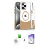 MARSİLYAN™- iPhone 16 Pro Kılıf İz Asil Prime - Siyah Bilvis 5in1 3D Magic Cam Ekran Koruyucu + Raze Metal Kamera Lens - BZ