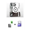 MARSİLYAN™- iPhone 16 Pro Kılıf İz Asil Prime - Siyah Bilvis 5in1 5D Magic Hayalet Cam Ekran Koruyucu + Raze Metal Kamera Lens - SH