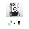 MARSİLYAN™- iPhone 16 Pro Kılıf İz Asil Prime - Siyah Buffer Cam Ekran Koruyucu + Raze Metal Kamera Lens - BZ
