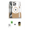 MARSİLYAN™- iPhone 16 Pro Kılıf İz Asil Prime - Siyah Buffer Cam Ekran Koruyucu + Raze Metal Kamera Lens - BZ
