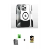 MARSİLYAN™- iPhone 16 Pro Kılıf İz Asil Prime - Siyah Buffer Cam Ekran Koruyucu + Raze Metal Kamera Lens - SH