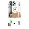 MARSİLYAN™- iPhone 16 Pro Kılıf İz Asil Prime - Siyah Joko Magic 5D Cam + Raze Metal Kamera Lens - CLTM
