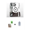 MARSİLYAN™- iPhone 16 Pro Kılıf İz Asil Prime - Siyah Joko Magic 5D Cam + Raze Metal Kamera Lens - CLTM