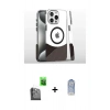 MARSİLYAN™- iPhone 16 Pro Kılıf İz Asil Prime - Siyah Joko Magic 5D Cam + Raze Metal Kamera Lens - SH