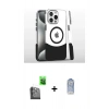 MARSİLYAN™- iPhone 16 Pro Kılıf İz Asil Prime - Siyah Joko Magic 5D Cam + Raze Metal Kamera Lens - SH