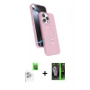 MARSİLYAN™- iPhone 16 Pro Kılıf İz Işık Koleksiyonu - Şeffaf 360 Full Body Arka Koruyucu + Raze Metal Kamera Lens - BZ