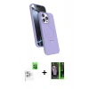 MARSİLYAN™- iPhone 16 Pro Kılıf İz Işık Koleksiyonu - Şeffaf 360 Full Body Arka Koruyucu + Raze Metal Kamera Lens - BZ
