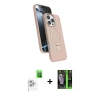 MARSİLYAN™- iPhone 16 Pro Kılıf İz Işık Koleksiyonu - Şeffaf 360 Full Body Arka Koruyucu + Raze Metal Kamera Lens - BZ