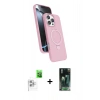 MARSİLYAN™- iPhone 16 Pro Kılıf İz Işık Koleksiyonu - Siyah 360 Mat Full Body Arka Koruyucu + Raze Metal Kamera Lens - BZ