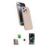 MARSİLYAN™- iPhone 16 Pro Kılıf İz Işık Koleksiyonu - Siyah 360 Mat Full Body Arka Koruyucu + Raze Metal Kamera Lens - CLTM