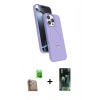 MARSİLYAN™- iPhone 16 Pro Kılıf İz Işık Koleksiyonu - Siyah 360 Mat Full Body Arka Koruyucu + Raze Metal Kamera Lens - CLTM