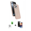 MARSİLYAN™- iPhone 16 Pro Kılıf İz Işık Koleksiyonu - Siyah 3D Antistatik Mat Seramik Nano Ekran Koruyucu + Raze Metal Kamera Lens - BZ