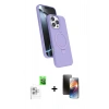 MARSİLYAN™- iPhone 16 Pro Kılıf İz Işık Koleksiyonu - Siyah 3D Antistatik Mat Seramik Nano Ekran Koruyucu + Raze Metal Kamera Lens - BZ