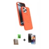 MARSİLYAN™- iPhone 16 Pro Kılıf İz Işık Koleksiyonu - Siyah 3D Antistatik Mat Seramik Nano Ekran Koruyucu + Raze Metal Kamera Lens - CLTM