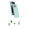 MARSİLYAN™- iPhone 16 Pro Kılıf İz Işık Koleksiyonu - Siyah Bilvis 0.18mm Plus Cam Ekran Koruyucu + Raze Metal Kamera Lens - BZ
