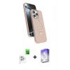 MARSİLYAN™- iPhone 16 Pro Kılıf İz Işık Koleksiyonu - Siyah Bilvis 5in1 3D Magic Cam Ekran Koruyucu + Raze Metal Kamera Lens - BZ