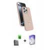 MARSİLYAN™- iPhone 16 Pro Kılıf İz Işık Koleksiyonu - Siyah Bilvis 5in1 3D Magic Cam Ekran Koruyucu + Raze Metal Kamera Lens - SH