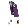 MARSİLYAN™- iPhone 16 Pro Kılıf İz Işık Koleksiyonu - Siyah Buffer Cam Ekran Koruyucu + Raze Metal Kamera Lens - BZ