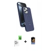 MARSİLYAN™- iPhone 16 Pro Kılıf İz Işık Koleksiyonu - Siyah Buffer Hayalet Cam Ekran Koruyucu + Raze Metal Kamera Lens - BZ
