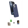 MARSİLYAN™- iPhone 16 Pro Kılıf İz Işık Koleksiyonu - Siyah Buffer Hayalet Cam Ekran Koruyucu + Raze Metal Kamera Lens - CLTM