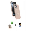 MARSİLYAN™- iPhone 16 Pro Kılıf İz Işık Koleksiyonu - Siyah Buffer Hayalet Cam Ekran Koruyucu + Raze Metal Kamera Lens - CLTM