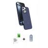 MARSİLYAN™- iPhone 16 Pro Kılıf İz Işık Koleksiyonu - Siyah Joko Magic 5D Cam + Raze Metal Kamera Lens - BZ