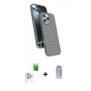MARSİLYAN™- iPhone 16 Pro Kılıf İz Işık Koleksiyonu - Siyah Joko Magic 5D Cam + Raze Metal Kamera Lens - BZ